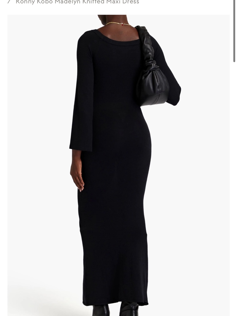 Ronny Kobo Collection Dark Grey Maxi Knit Dress